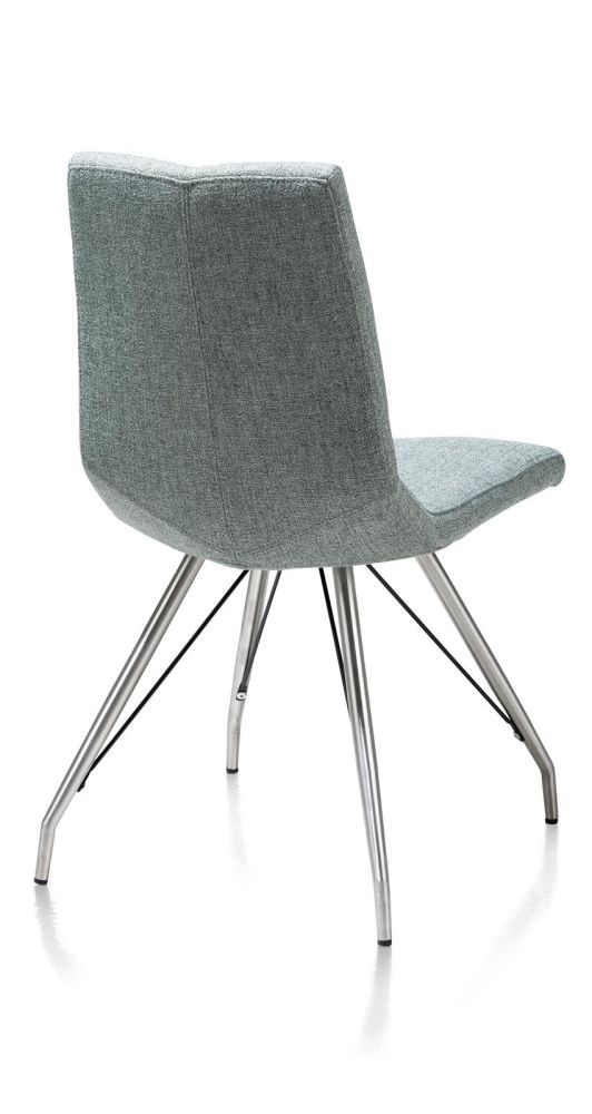 Artella, eetkamerstoel RVS 4-poots spin - Lady grijs of mint - Mint
