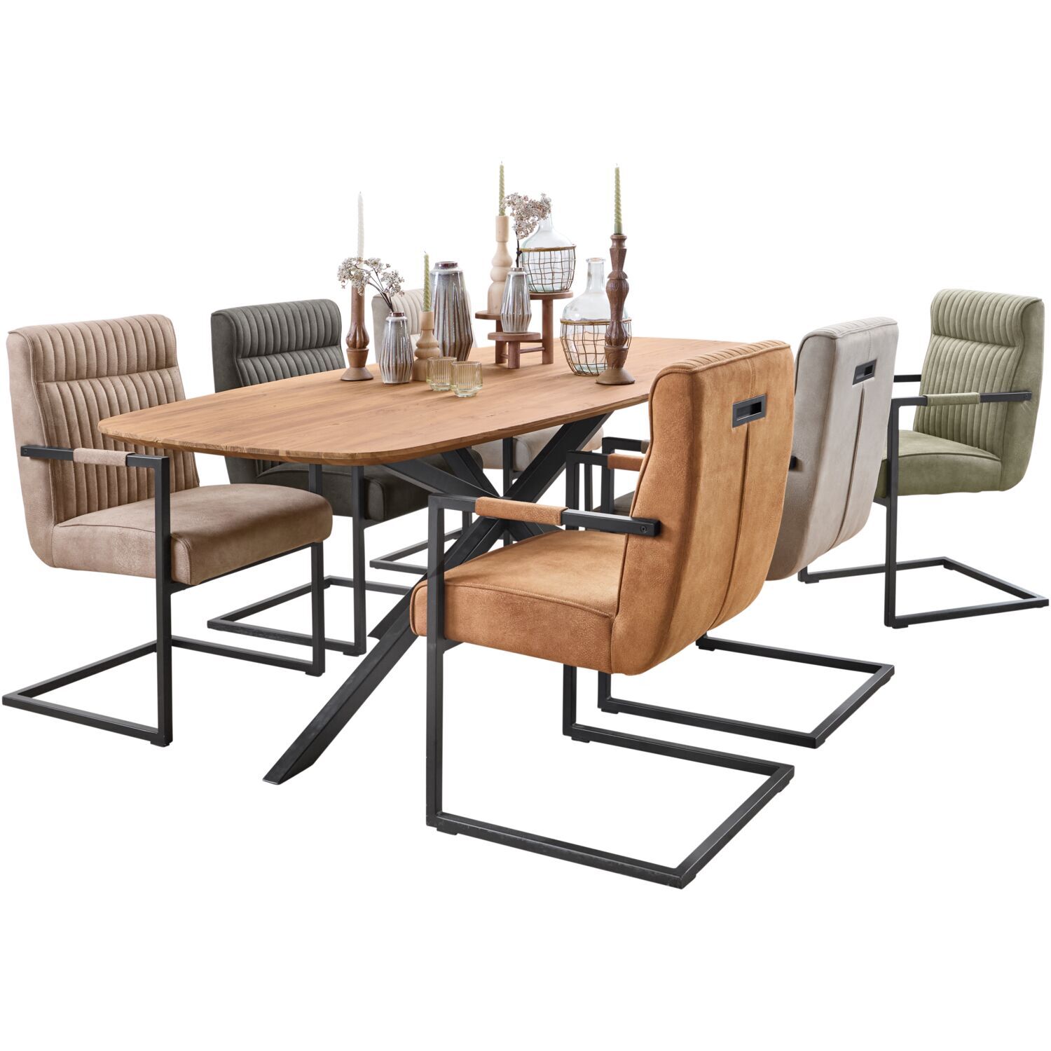 Eetkamerstoel Dantero microvezel beige