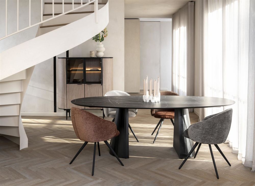 Arabax, eetkamertafel - ellips - 210 x 120 cm - Lichtgrijs Arabax, eetkamertafel - ellips - 210 x 120 cm - Lichtgrijs