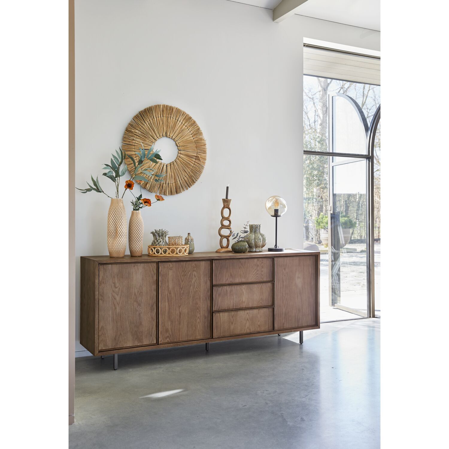 Dressoir Calvo 80x200x45 cm bruin