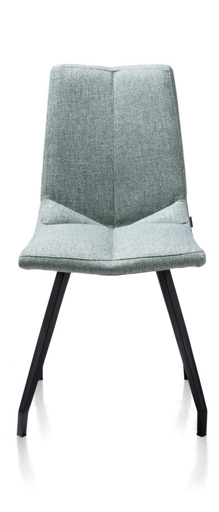 Artella, eetkamerstoel - zwart 4-poots - Lady grijs of mint - Mint