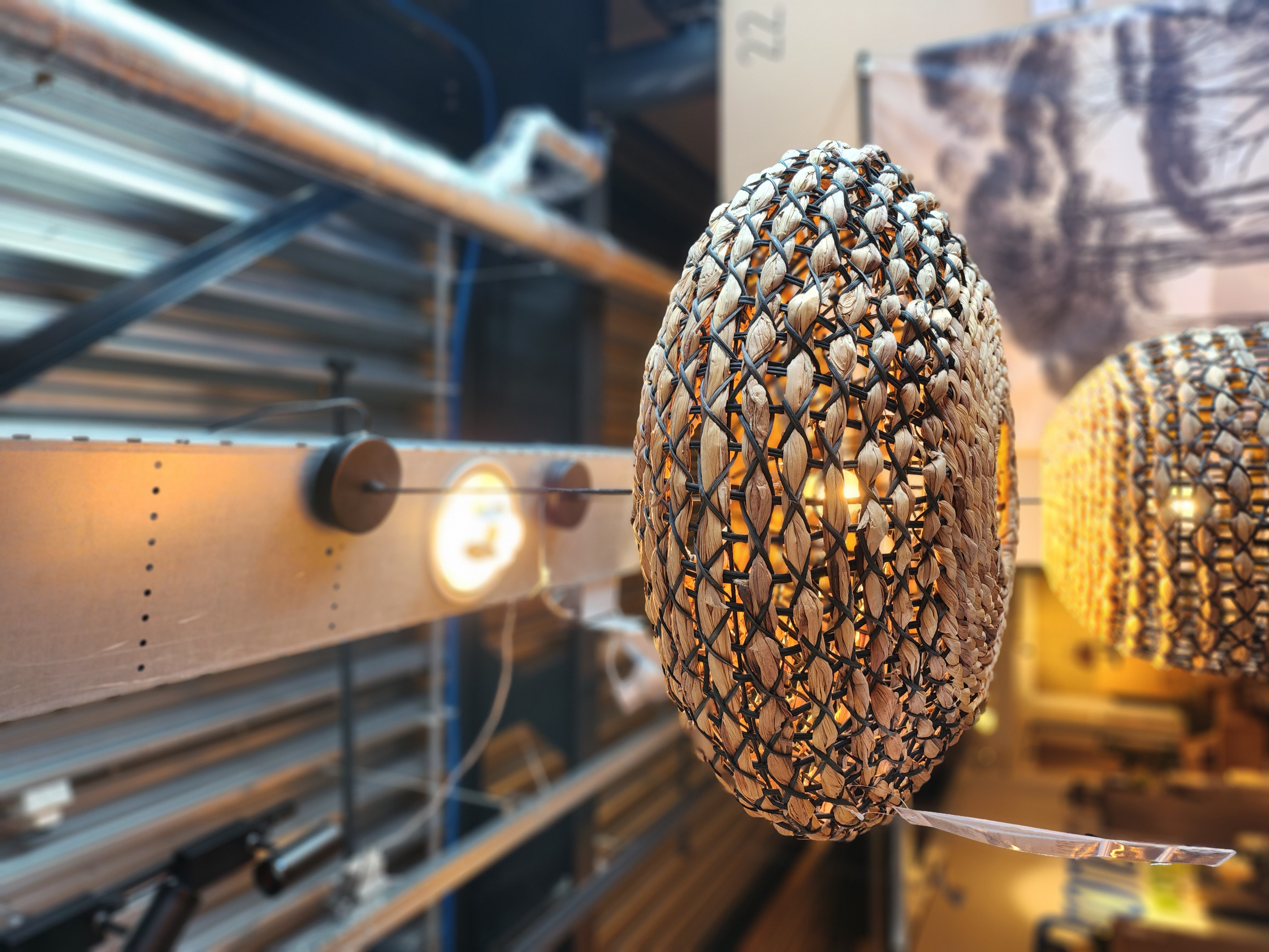 Capena 2936512 hanglamp rotan naturel+zwart