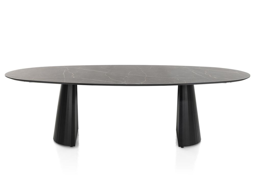 Arabax, eetkamertafel - ellips - 270 x 120 cm - Onyx