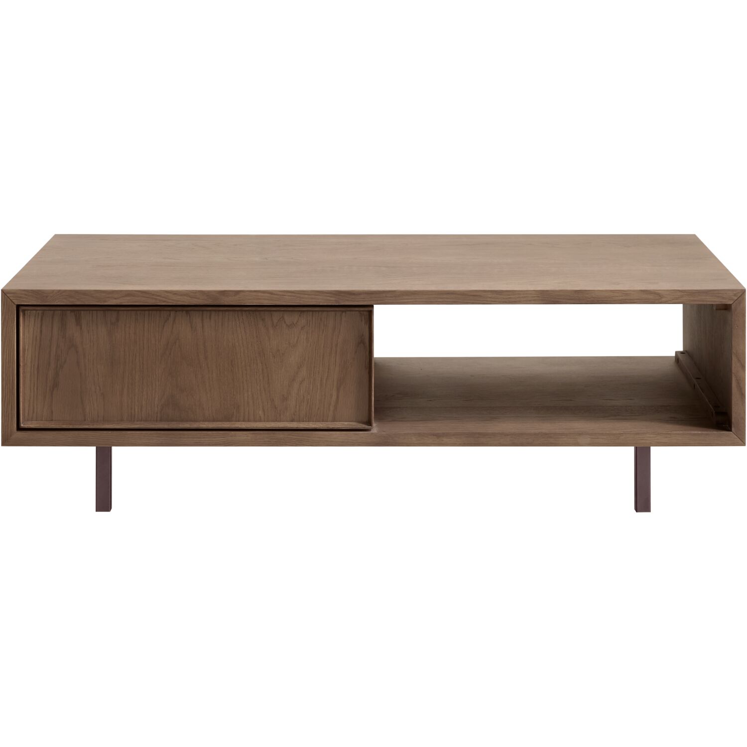 Salontafel Calvo bruin 123x64 cm rechthoekig