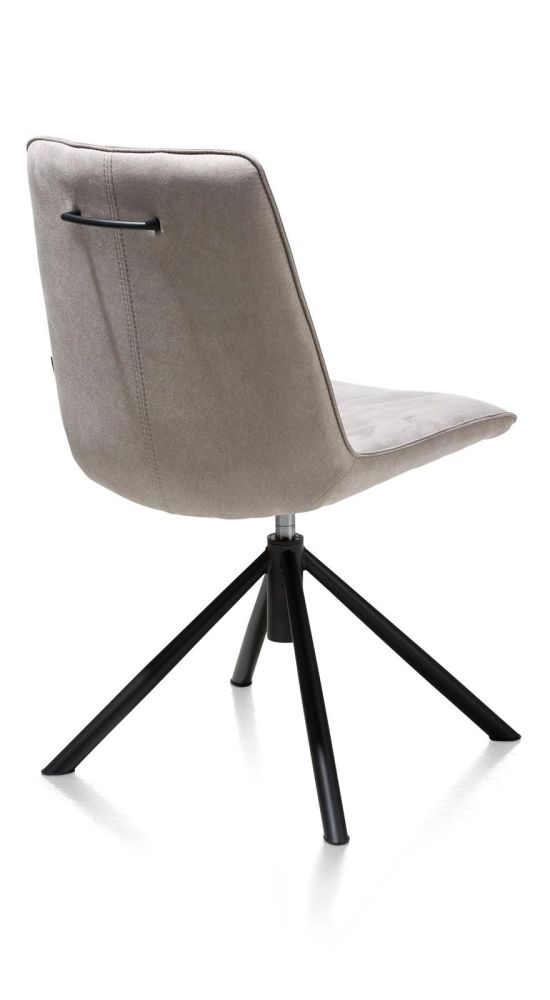 Brody, Eetkamerstoel - combi voorzijde Savannah / achterzijde Kibo - Lichtgrijs Brody, Eetkamerstoel - combi voorzijde Savannah / achterzijde Kibo - Lichtgrijs