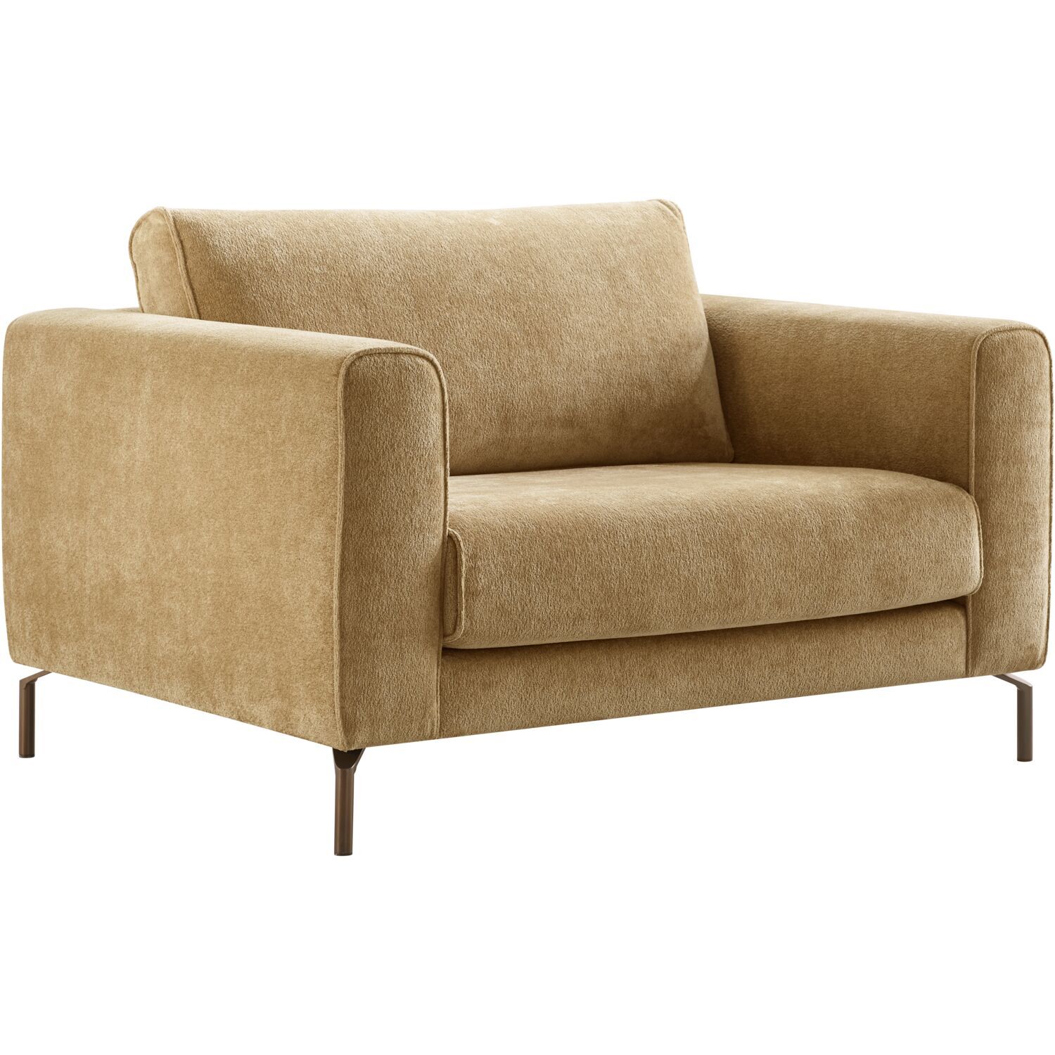 Loveseat Linoza bouclé lichtbruin premium comfort