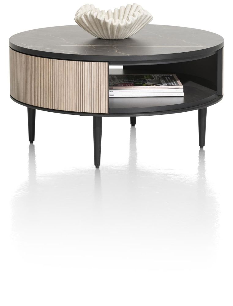 Aramon, salontafel diameter 75 cm. + 1-niche Aramon, salontafel diameter 75 cm. + 1-niche