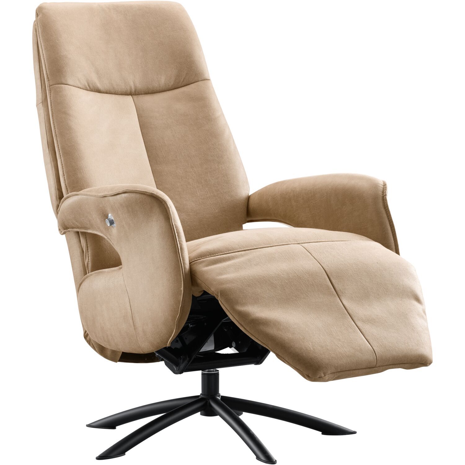 Relaxfauteuil Balfour large microleder lichtbruin