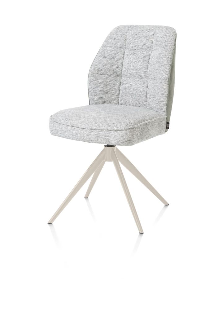 Bell, eetkamerstoel - creme frame - draaibaar - pocket - Calabria/Vada - Olijf
