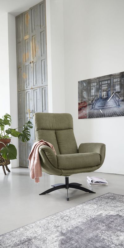 Draaifauteuil Langley groen