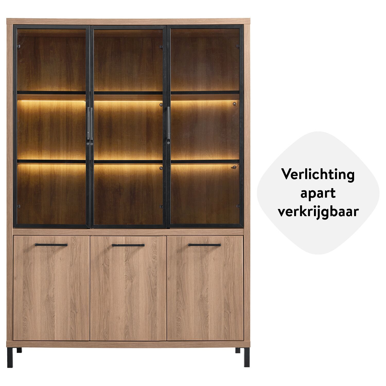 Vitrinekast Selinia 200x140x45 cm