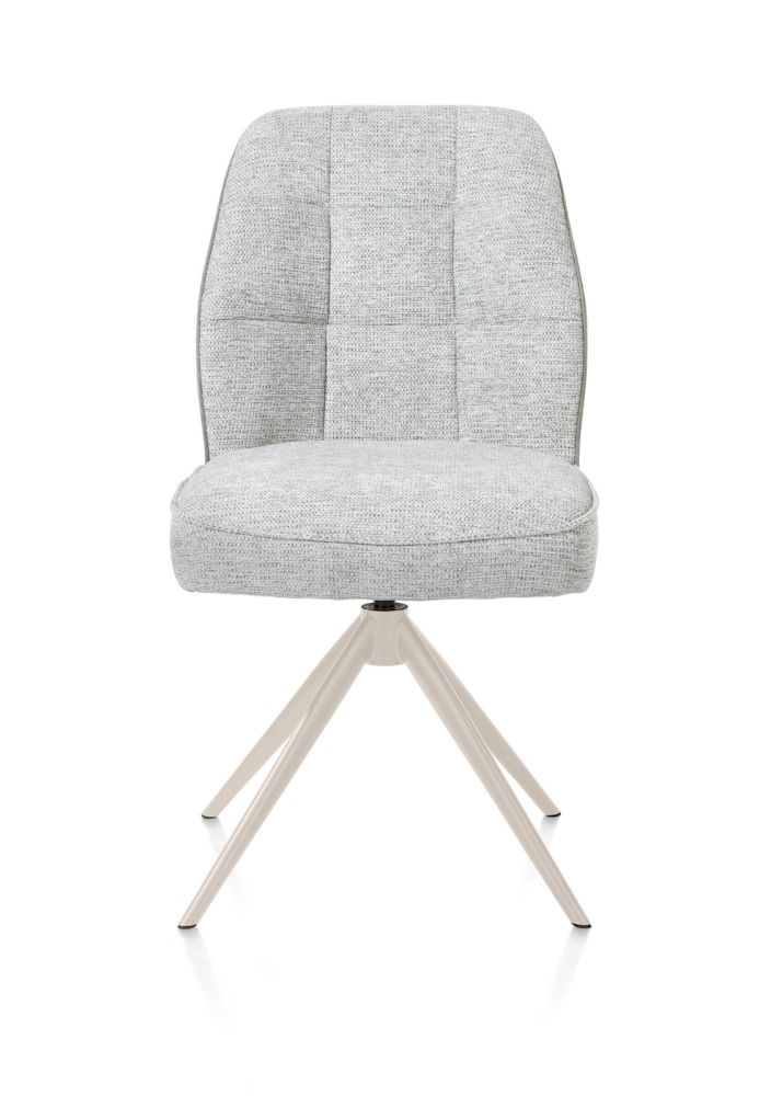 Bell, eetkamerstoel - creme frame - draaibaar - pocket - combi Calabria/Vada - Olijf