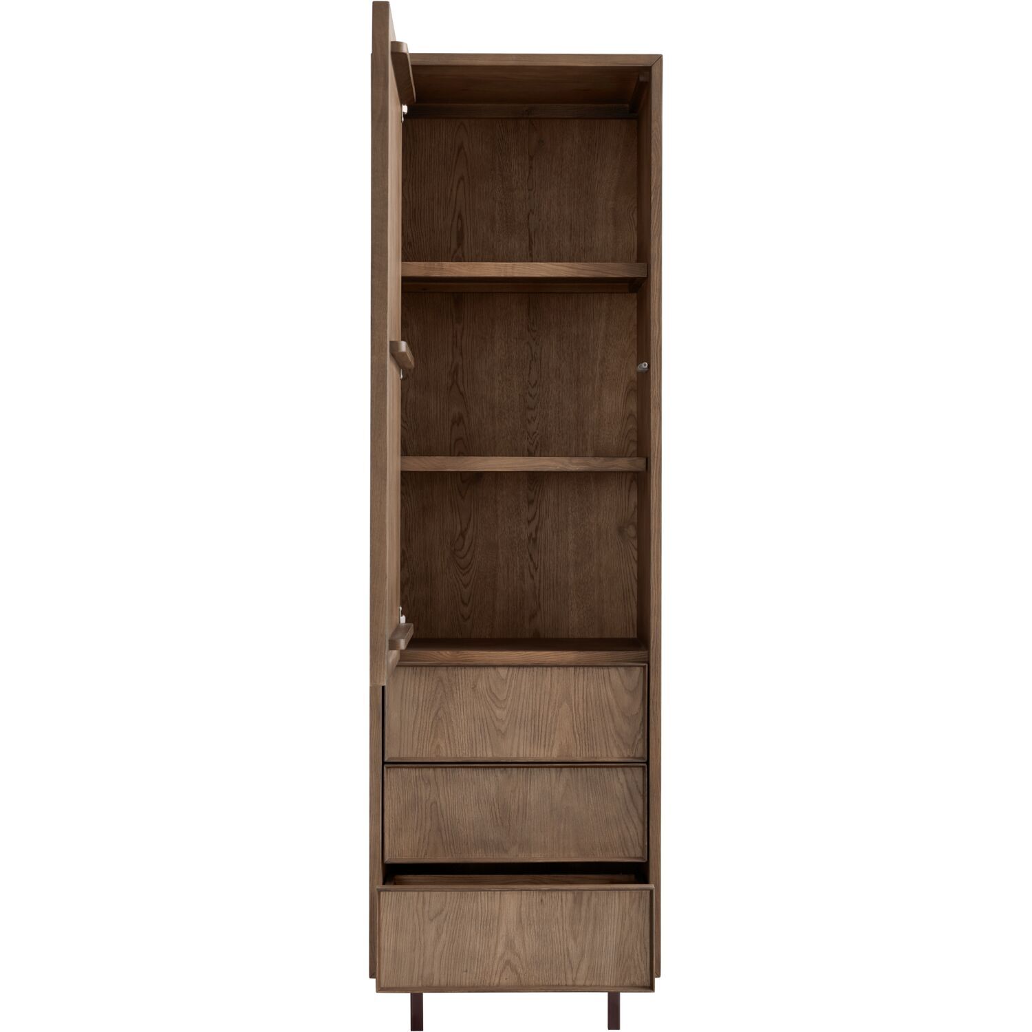Opbergkast Calvo 202x060x040 cm bruin 3 lades
