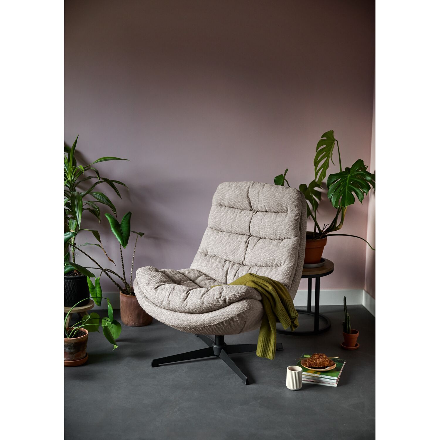 Draaifauteuil Baray grijs