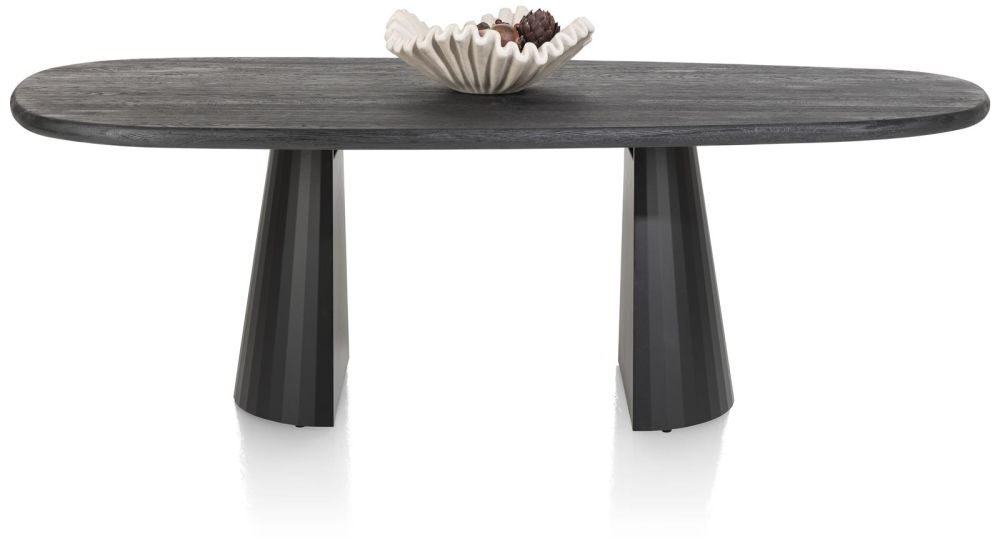 Arawood, eetkamertafel - teardrop - 240x120cm - zwart