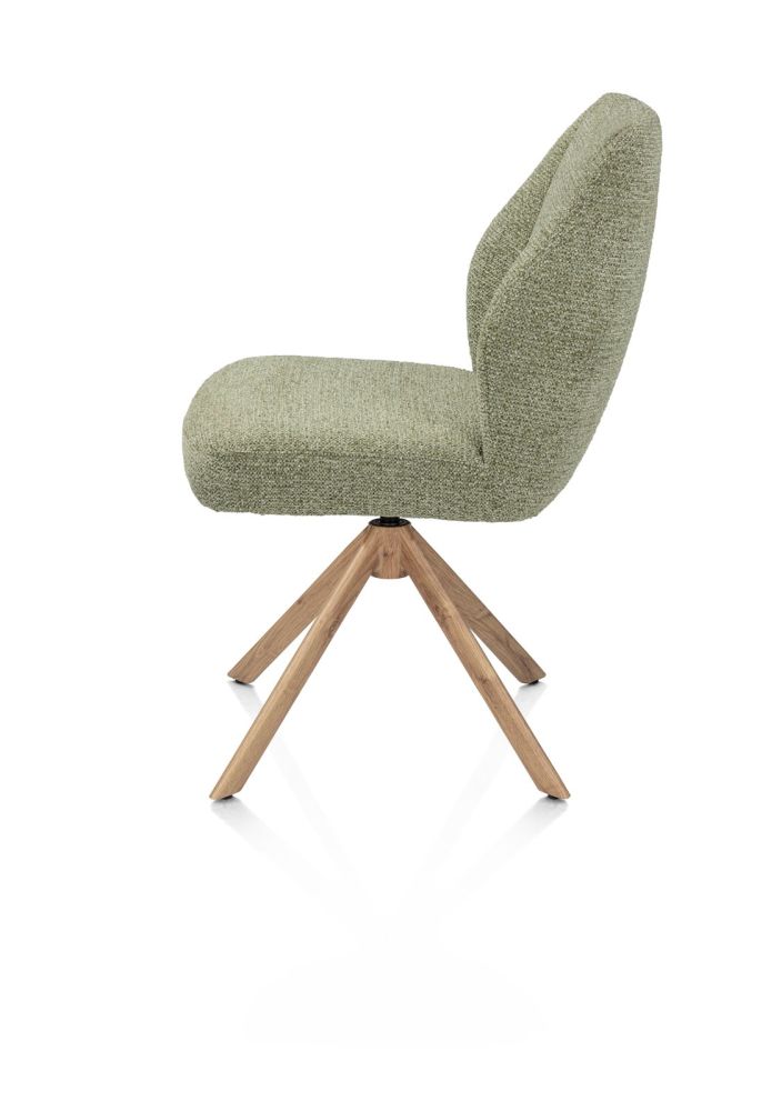 Baya, eetkamerstoel - draaibaar - naturel - pocketvering - stof Sevilla - Olijf