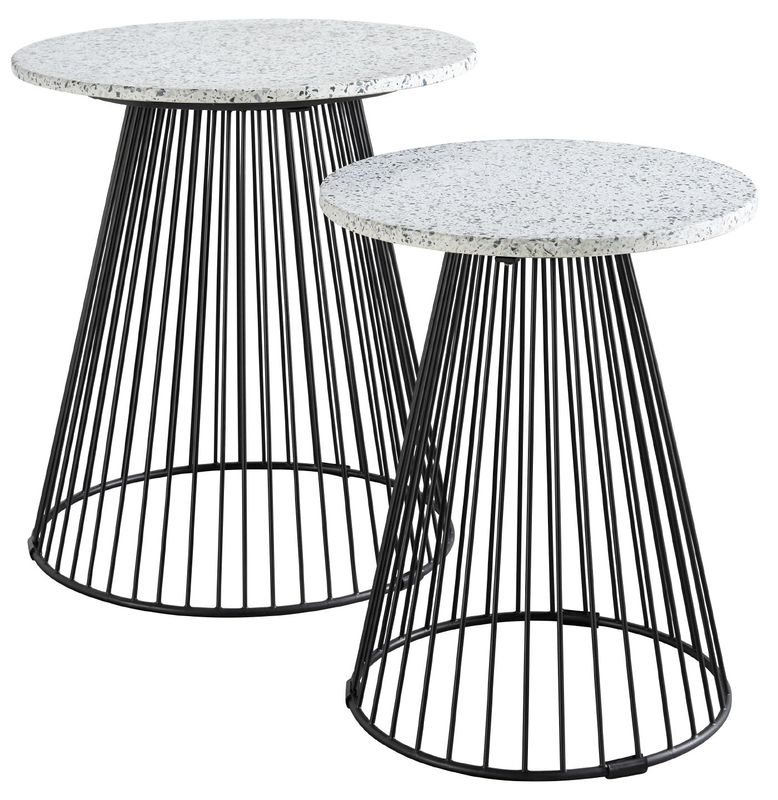 Royston salontafel , wit/groen/zwart, zw.met.