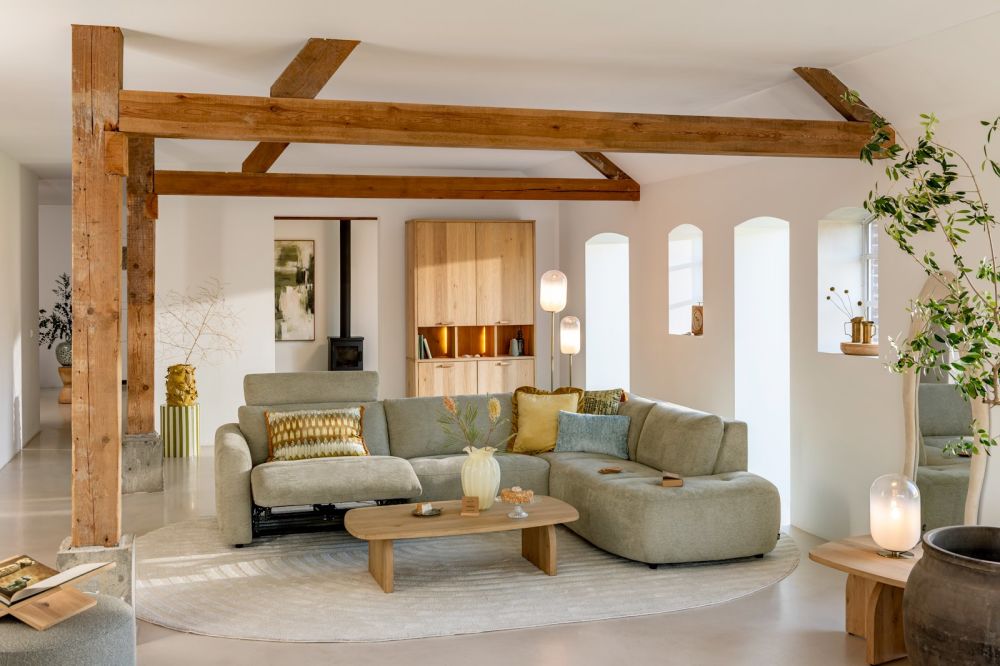 Rochelle, 3,5-zits - 2x elektrisch verstelbare voetensteun