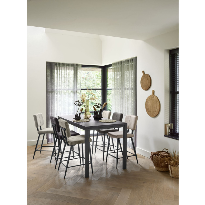Barkruk Gento antraciet velvet