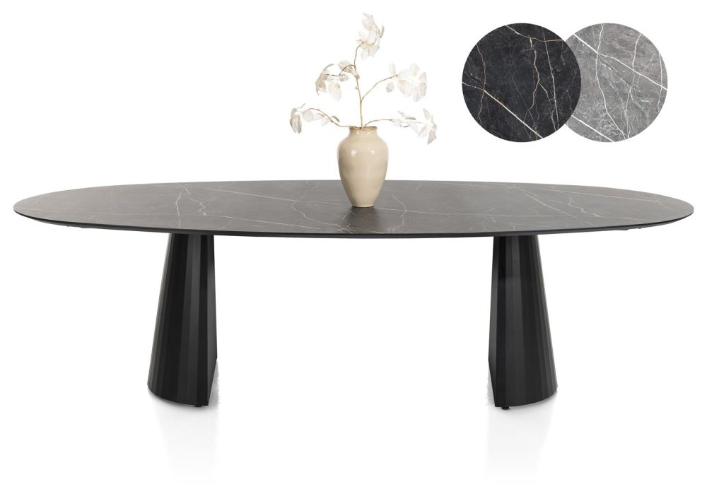 Arabax, eetkamertafel - ellips - 270 x 120 cm - Lichtgrijs Arabax, eetkamertafel - ellips - 270 x 120 cm - Lichtgrijs