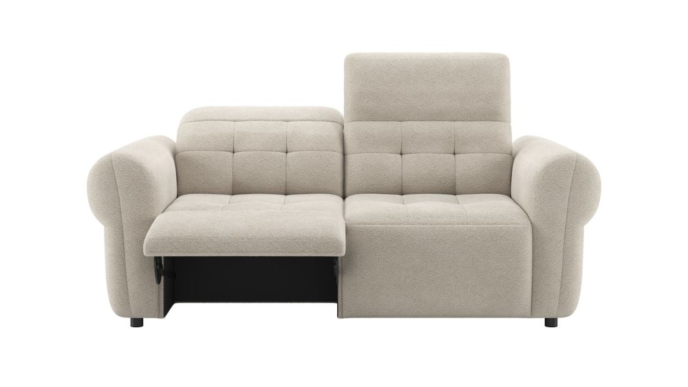 Bologna, 2-zits - fix rug - electrisch verstelbare voetsteun