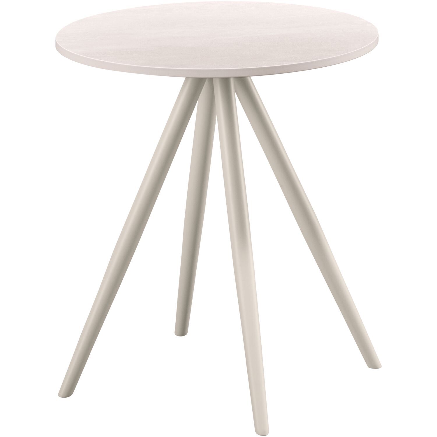 Bijzettafel Cercio keramiek 40 cm rond wit