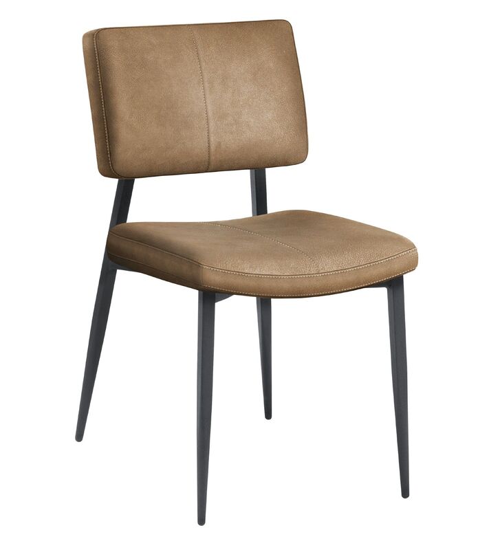 Gento eetstoel stof goldy cognac