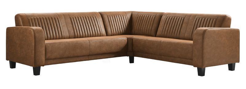 Hoekbank Mills cognac + HR-schuim zitting