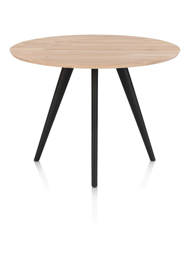 Arvada, bartafel 125 cm, rond, 4 poot - Rough off black