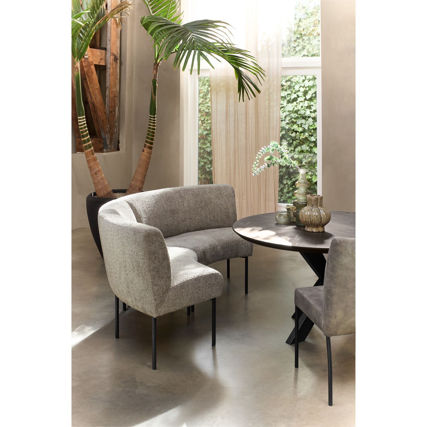 Eetkamerbank Cenare 230 cm taupe