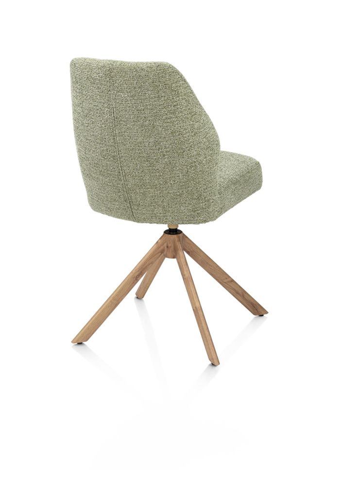 Baya, eetkamerstoel - draaibaar - naturel - pocketvering - stof Sevilla - Olijf