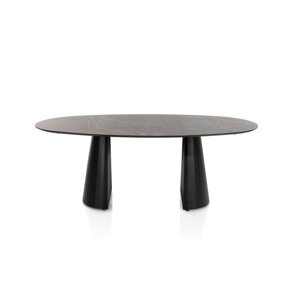 Arabax, eetkamertafel - ellips - 210 x 120 cm - Onyx