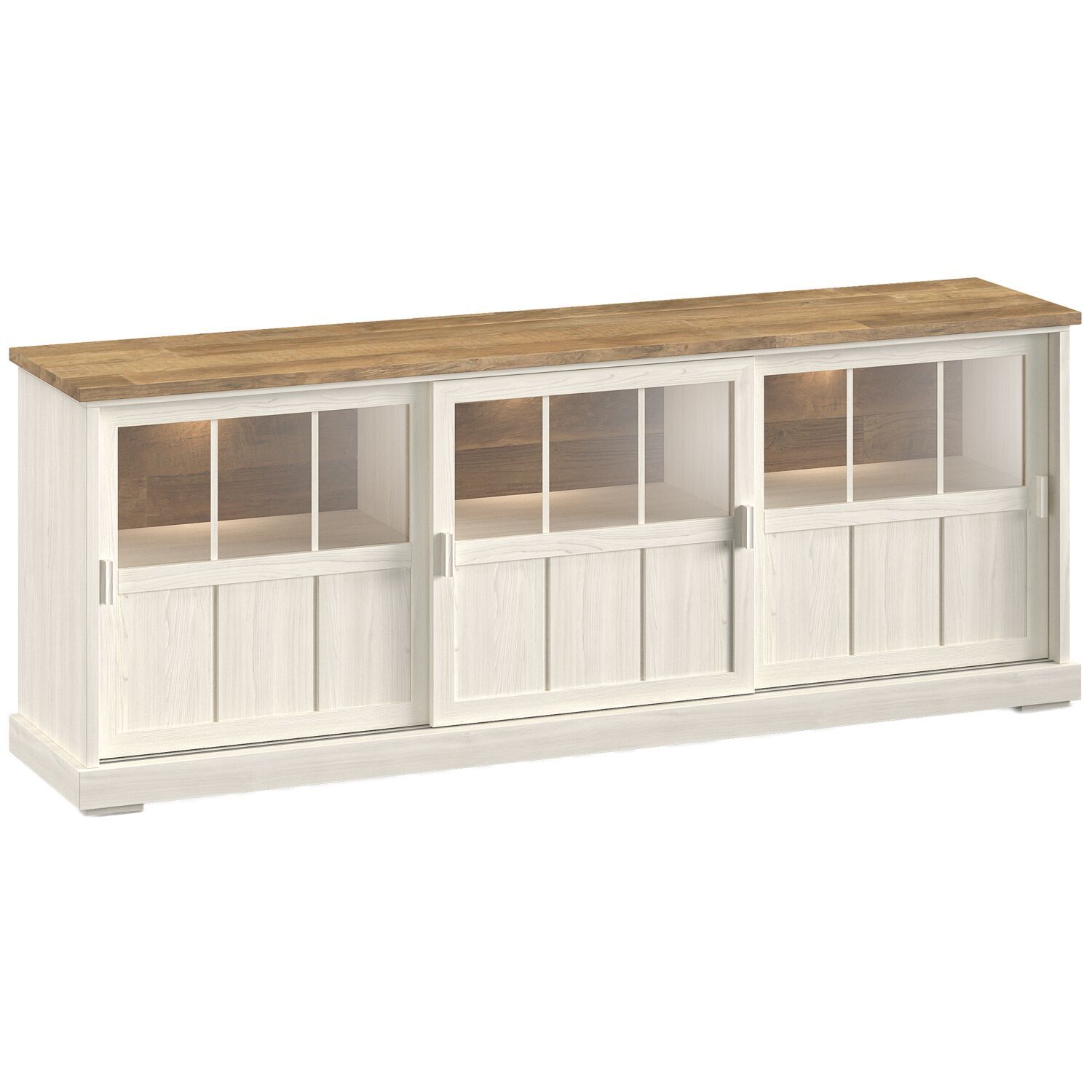Dressoir Eldora 233 cm met 3 schuifdeuren en verlichting