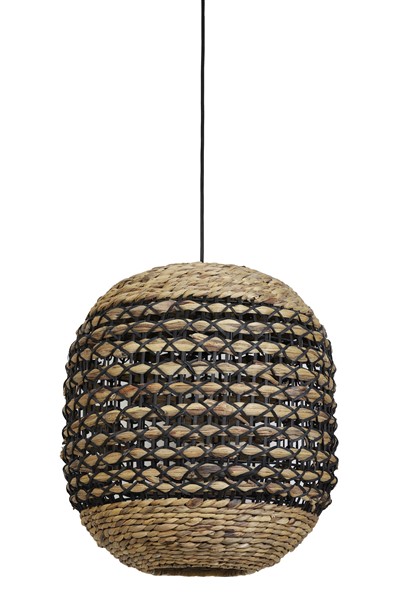 Capena hanglamp rotan naturel+zwart