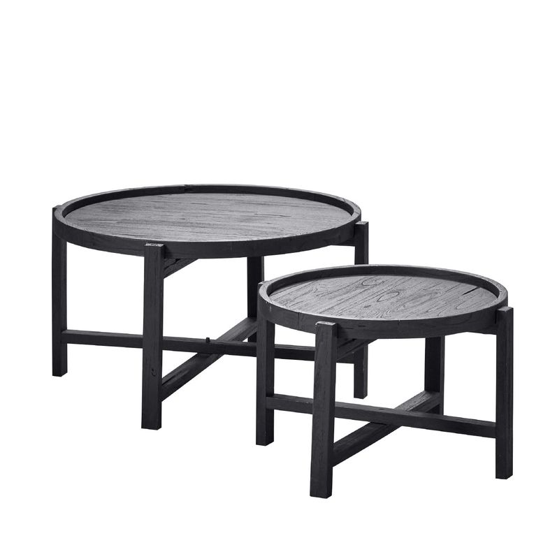 Stretto black-p 15400 salontafel set ø60/80