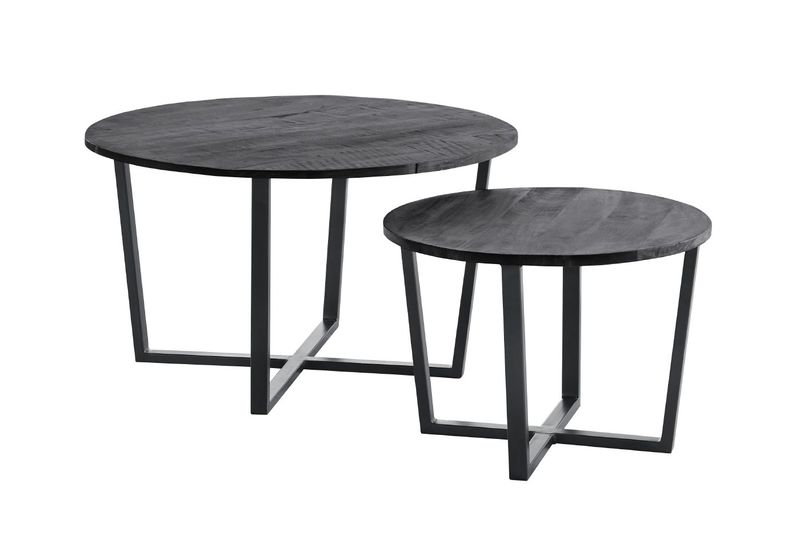 Arzano 15758 salontafel set mangoht zwart pt.zw.mt