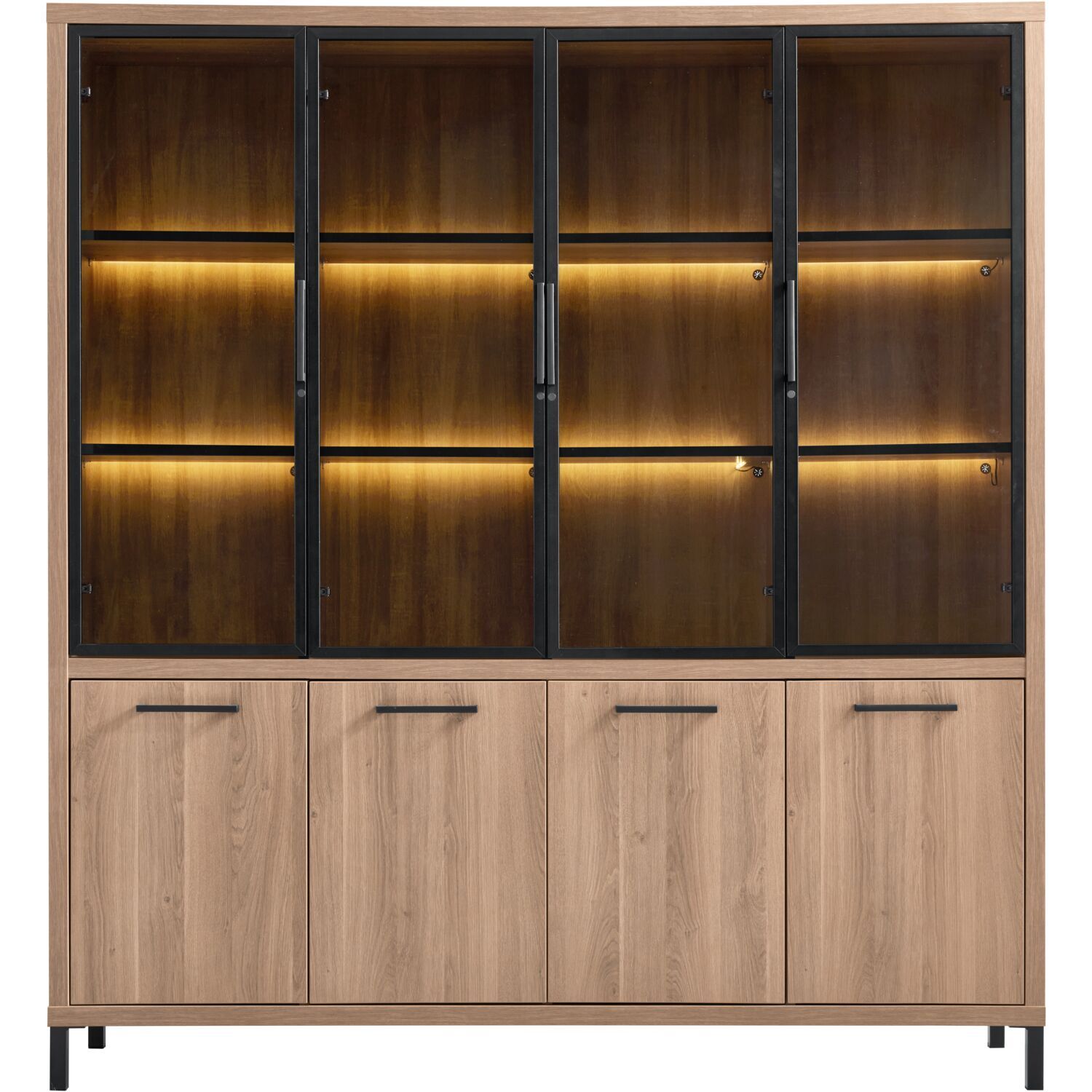 Vitrinekast Selinia 200x183x45 cm