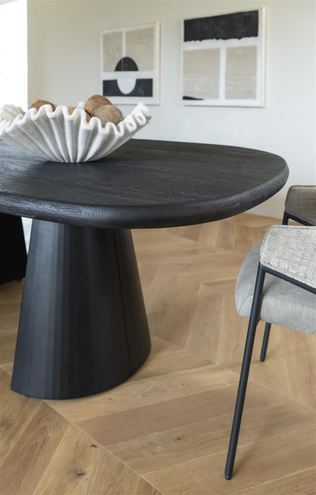 Arawood, eetkamertafel - teardrop - 210x120cm - zwart Arawood, eetkamertafel - teardrop - 210x120cm - zwart