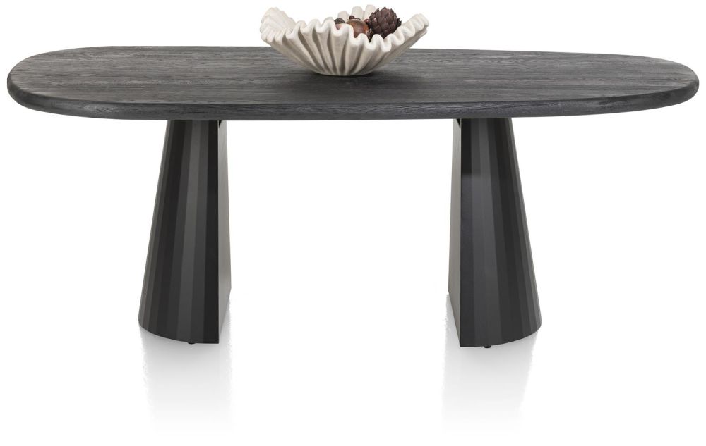 Arawood, eetkamertafel - teardrop - 210x120cm - zwart