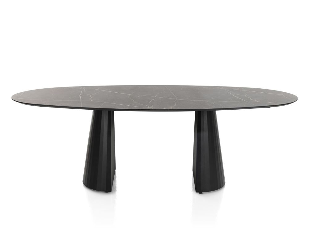 Arabax, eetkamertafel - ellips - 240 x 120 cm - Onyx