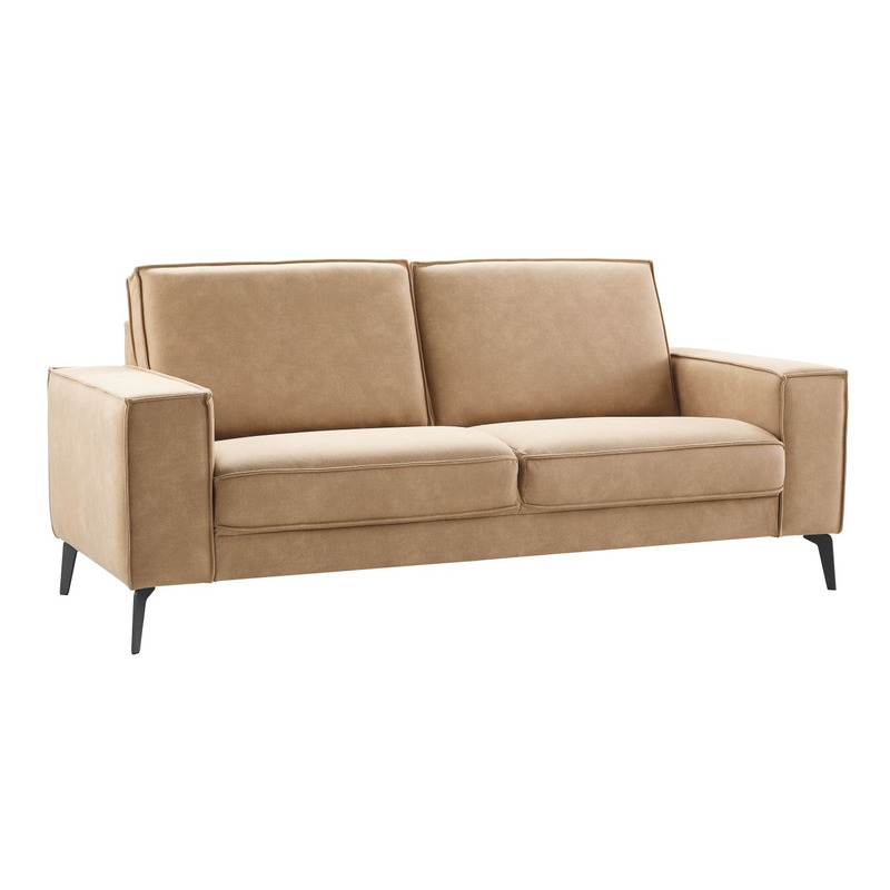 2,5 zitsbank (2x80) Barrio gerecycled polyether + HR-schuim caramel