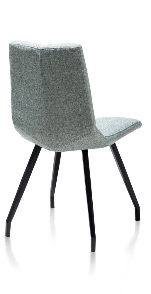 Artella, eetkamerstoel - zwart 4-poots - Lady grijs of mint - Mint