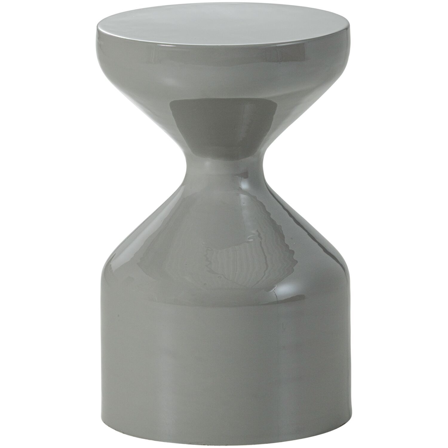 Bijzettafel Cinisi lichtgrijs 30 cm rond