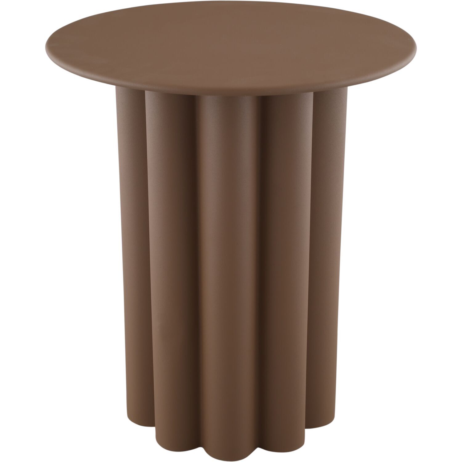 Bijzettafel Easdale 43 cm rond bruin