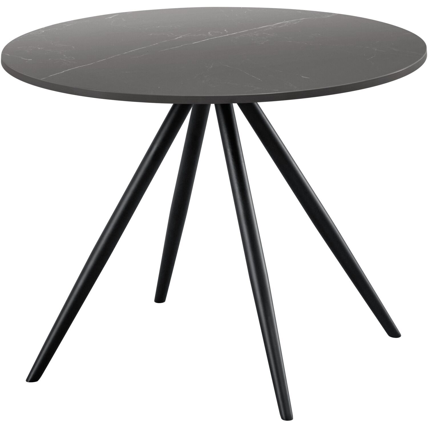 Bijzettafel Cercio keramiek 60 cm rond zwart
