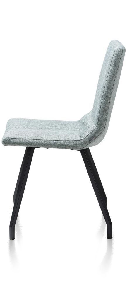 Artella, eetkamerstoel - zwart 4-poots - Lady grijs of mint - Mint