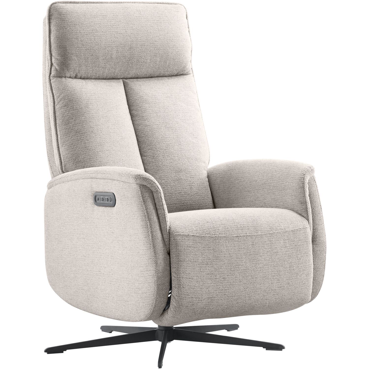 Relaxfauteuil Assele elektrisch lichtgrijs