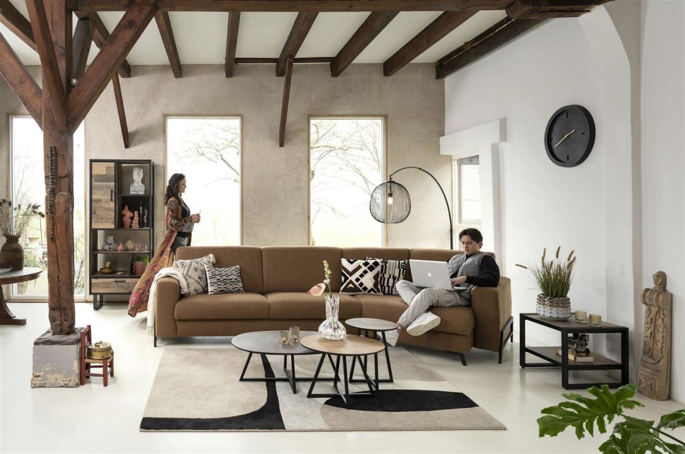 Avalon, boekenkast 80 cm - 1-deur + 1-lade + 5-niches - Driftwood Avalon, boekenkast 80 cm - 1-deur + 1-lade + 5-niches - Driftwood
