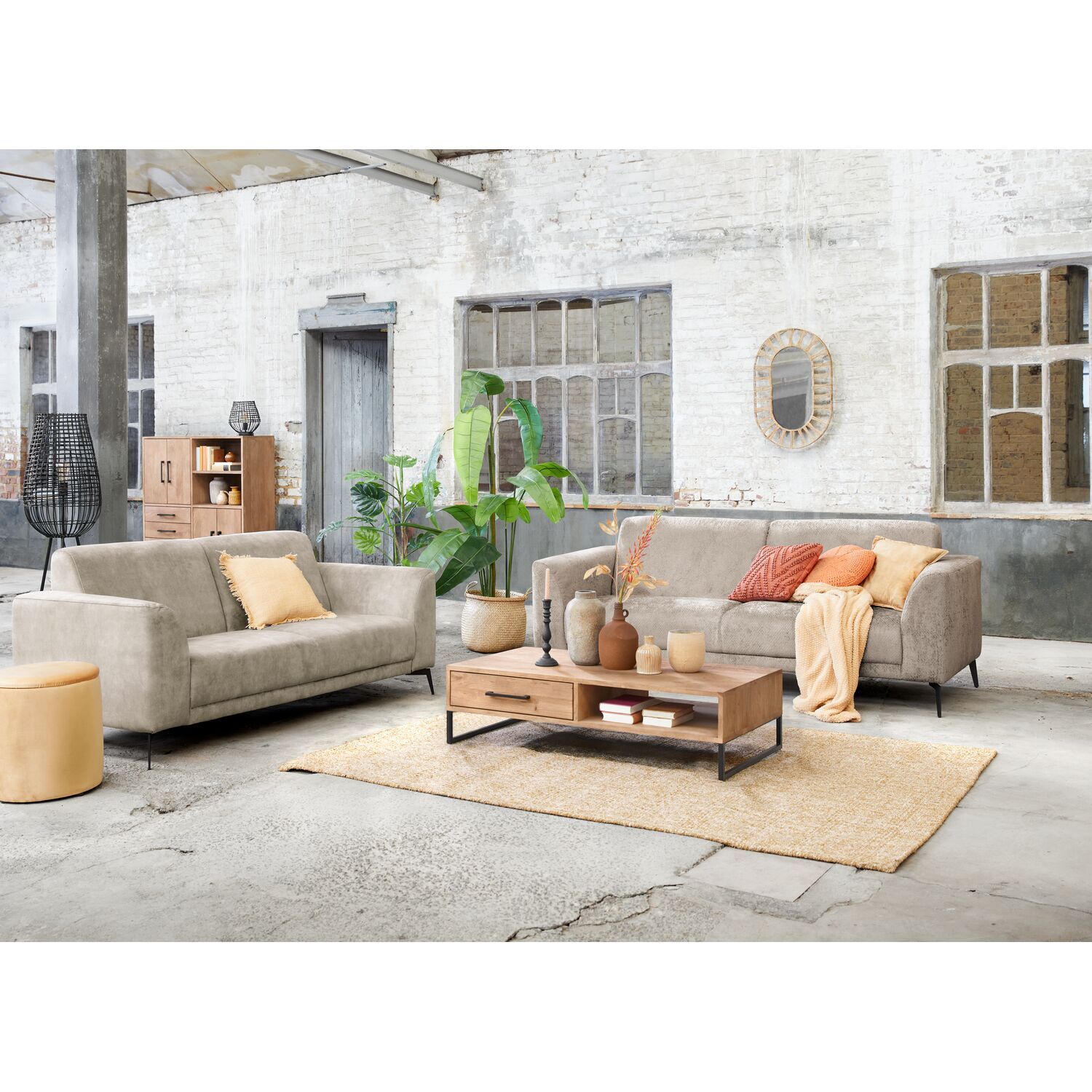 2,5 zitsbank Provesano polyether zitting beige