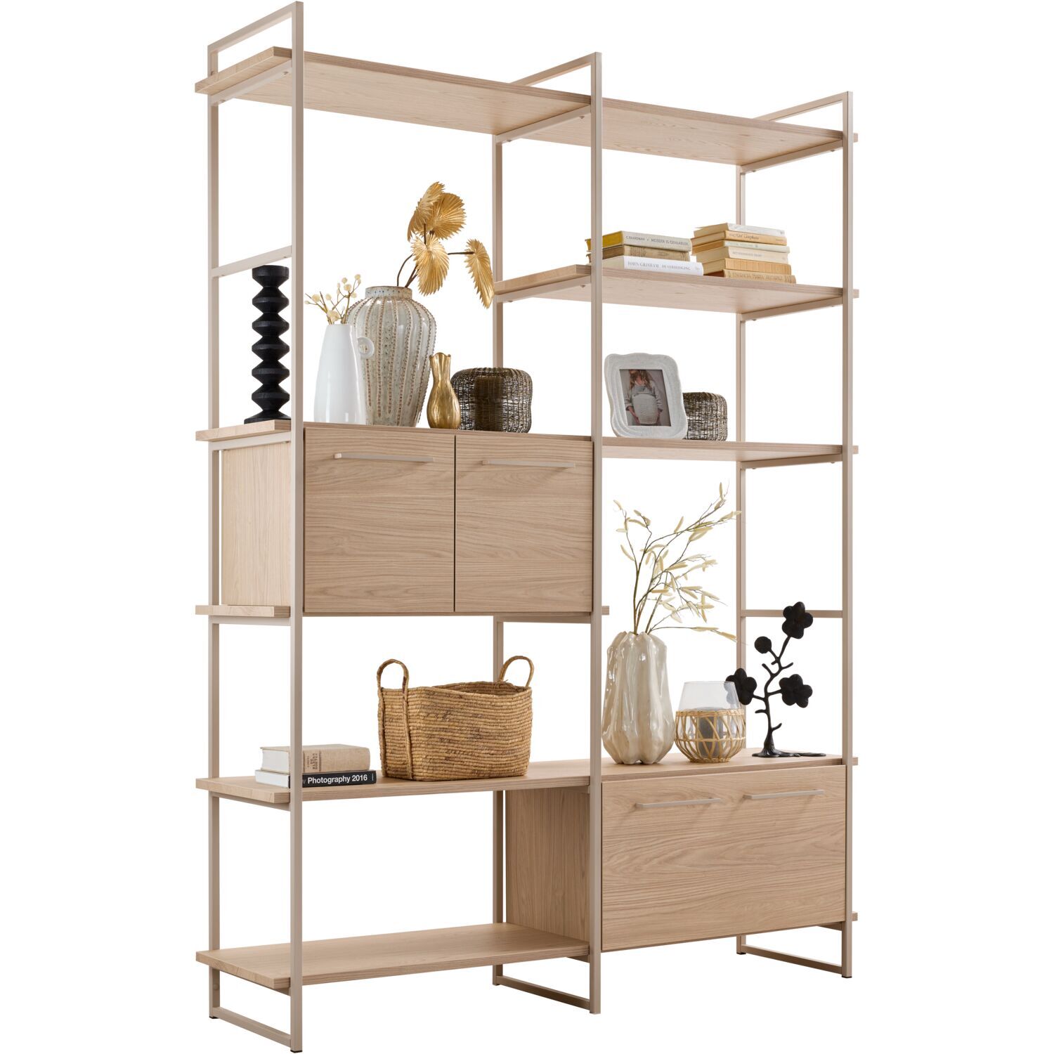 Wandkast Sistema 226x166x45 cm lichtgrijs